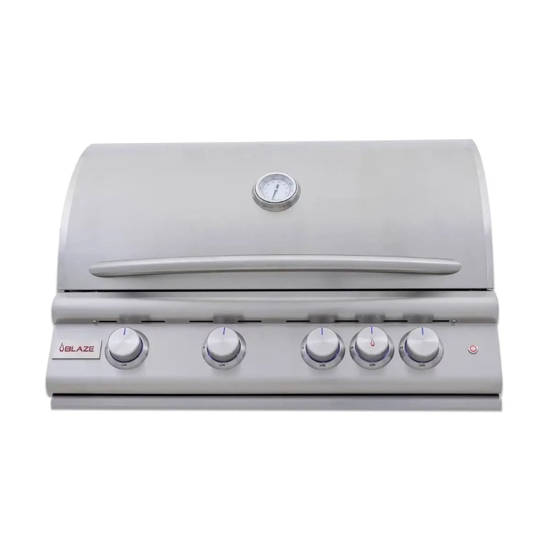 Blaze Premium 4-Burner LTE+ 32" Built-In Gas BBQ Grill with Rear Infrared Burner, BLZ-4LTE3