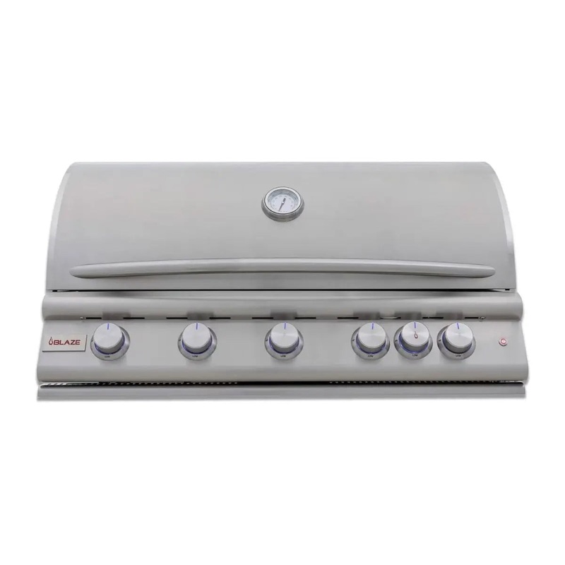 Blaze Premium 5-Burner LTE+ 40" Built-In Gas BBQ Grill with Rear Infrared Burner, BLZ-5LTE3