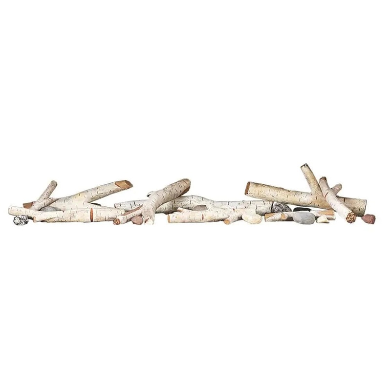 Napoleon Birch Log Kit with Rocks for Entice Electric Fireplaces