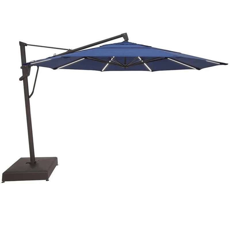 Treasure Garden 13' Octagon Starlux AKZP Cantilever Umbrella with Black Frame