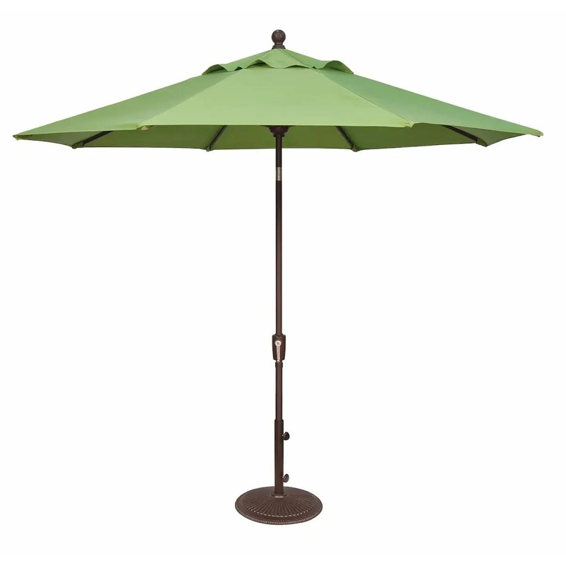 Treasure Garden 9' Octagon Push Button Tilt Umbrella with Bronze Frame