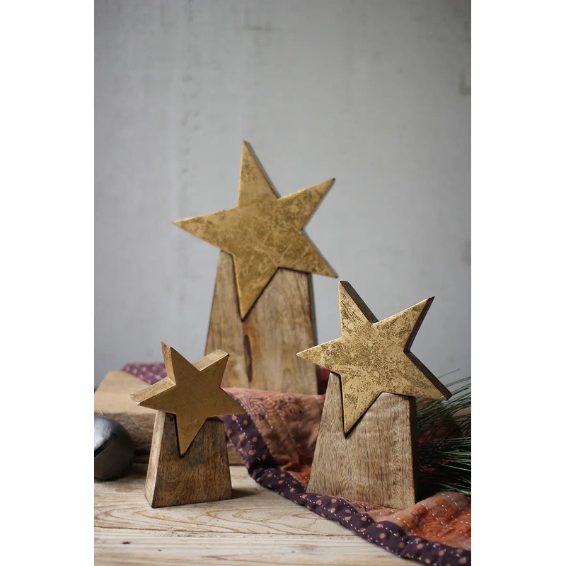 Wooden Star on Base