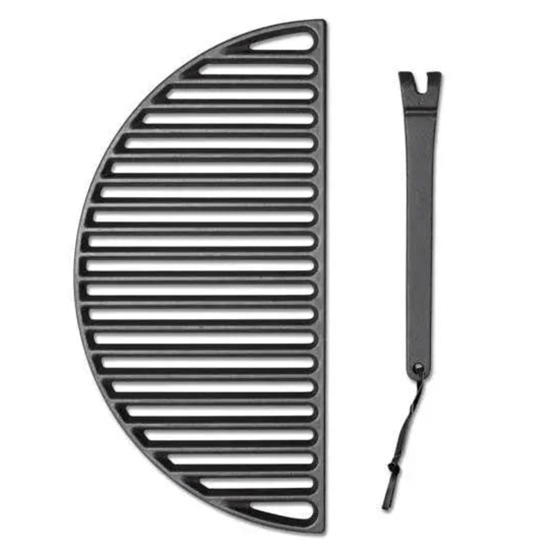 Kamado Joe Half Moon Cast Iron Cooking Grate for Classic Joe 18" Grill