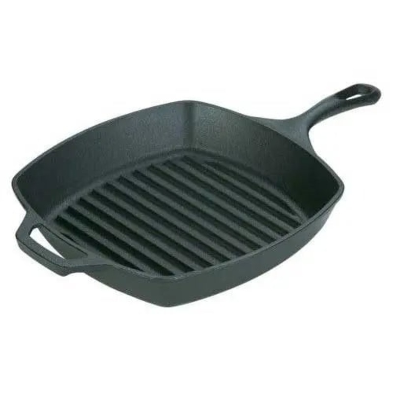 Lodge 10.5" Pre-Seasoned Cast Iron Square Grill Pan