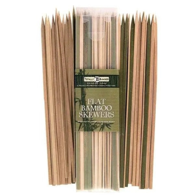 Totally Bamboo 12" Bamboo Flat Skewers, 50 Pack