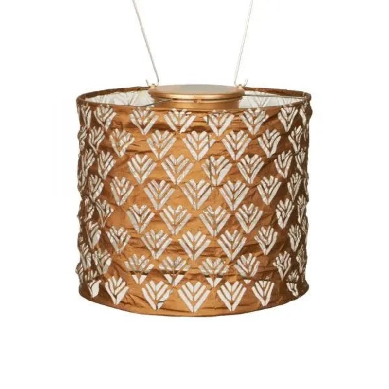 Allsop Soji Stella 8" Drum Solar Lantern in Copper