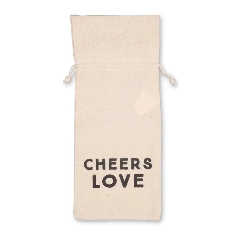 "Cheers Love" Cotton Wine Bag