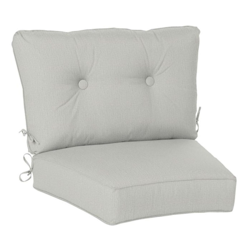 Casual Cushion Estate Series Deep Seating Curved Cushion in Canvas Granite