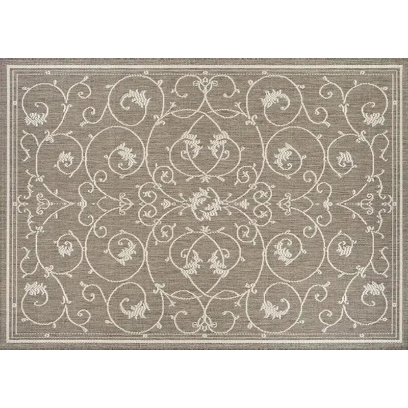 Couristan 5x7 Recife Veranda in Champagne & Taupe Outdoor Rug