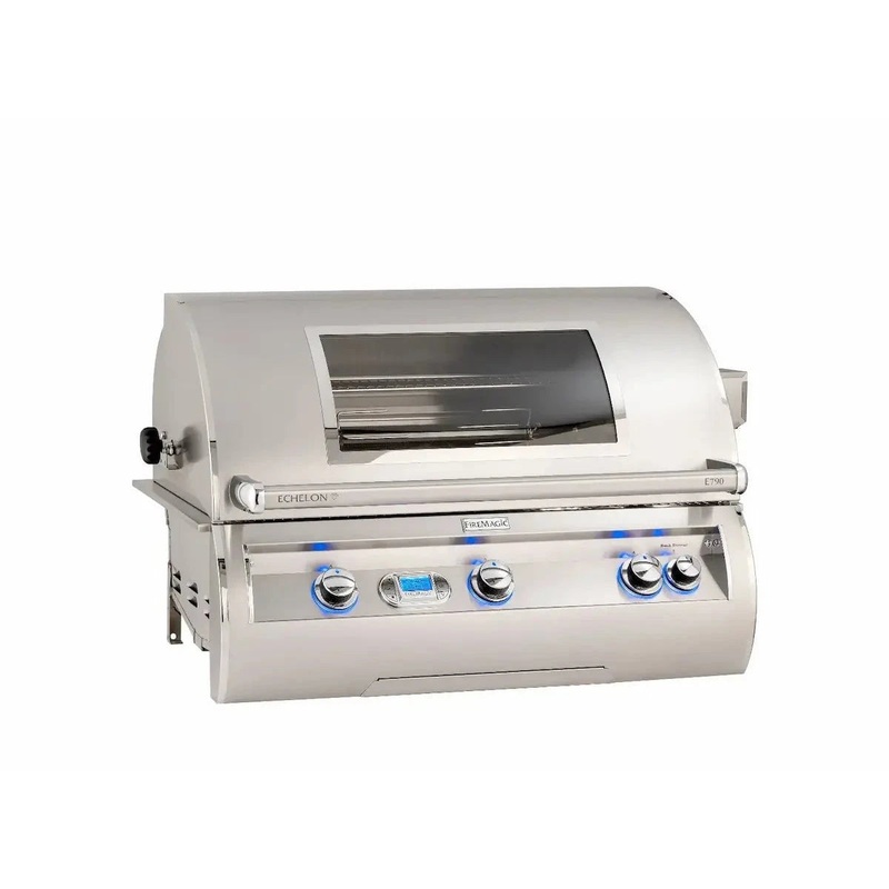 Fire Magic Echelon Diamond E790i, 36" Built-In Gas BBQ Grills with Digital Thermometer and Magic Window, Natural Gas