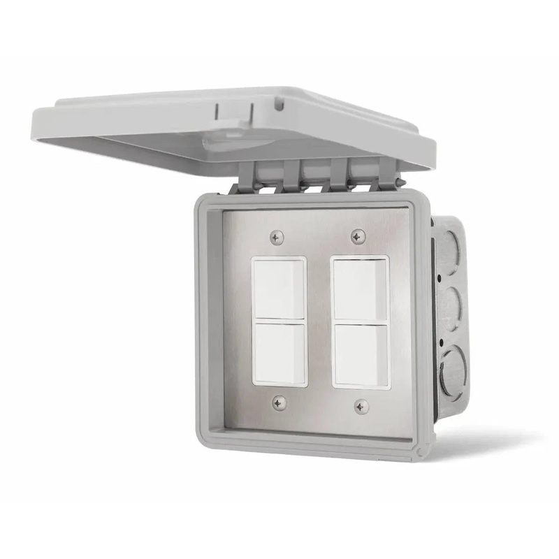 Infratech Dual Duplex Switch Flush Mount with Weatherproof Cover