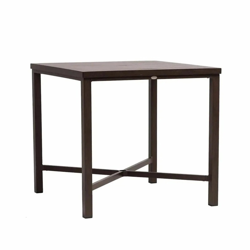 Ratana Canbria 39" Square Counter Table in Hessonite Garnet