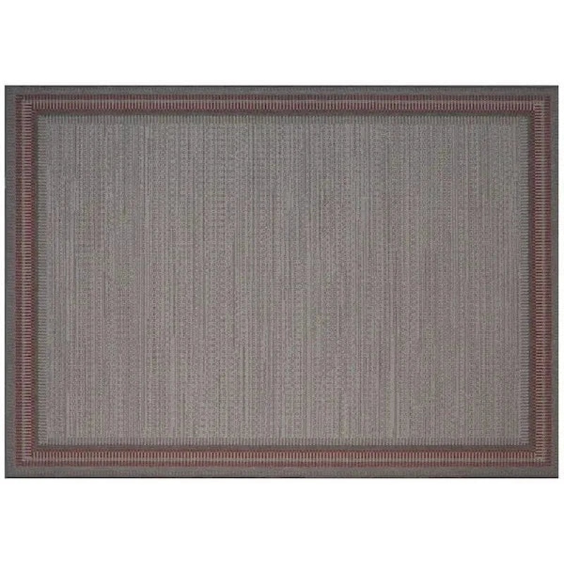 Treasure Garden 5x7 Edge Chili Outdoor Rug