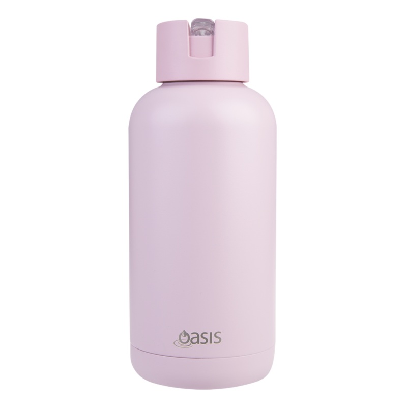 Oasis 'Moda' Ceramic Lined S/S Triple Wall Insulated Drink Bottle 1.5lt - Pink Lemonade