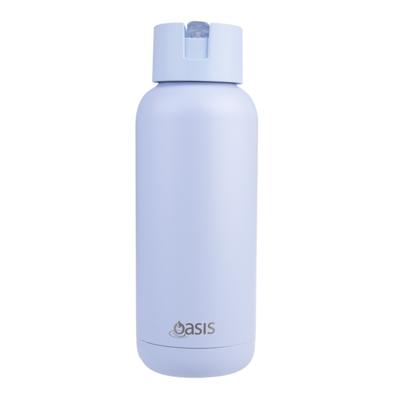 Oasis 'Moda' Ceramic Lined S/S Triple Wall Insulated Drink Bottle 1Lt - Periwinkle