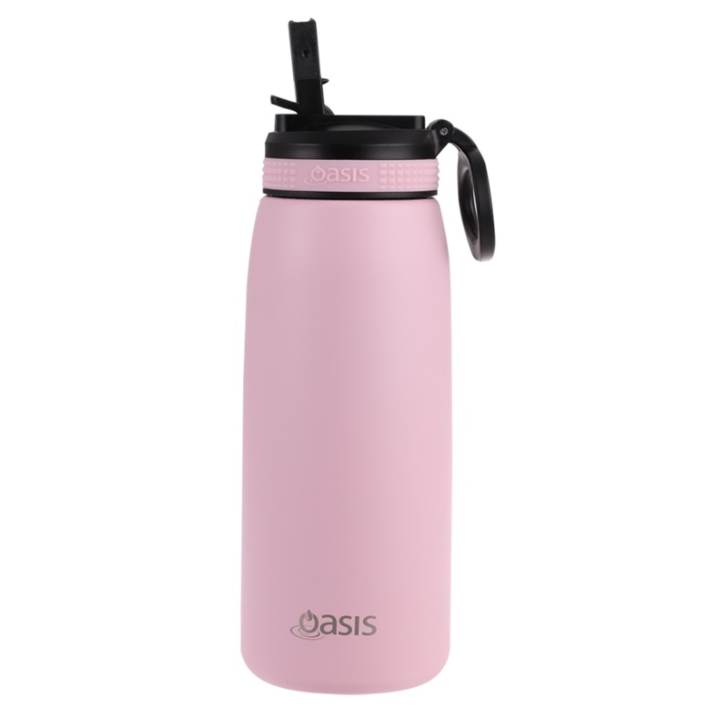 Oasis S/S Insulated Sports Bottle w/Sipper 780ml - Carnation