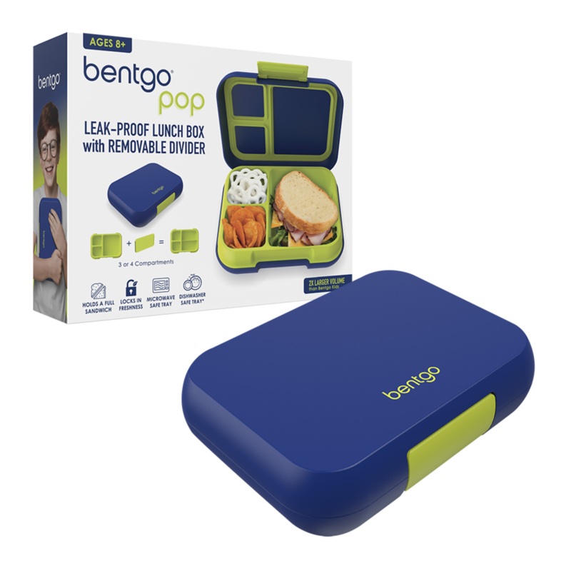 Bentgo Pop Lunch Box - Navy Blue / Chartreuse