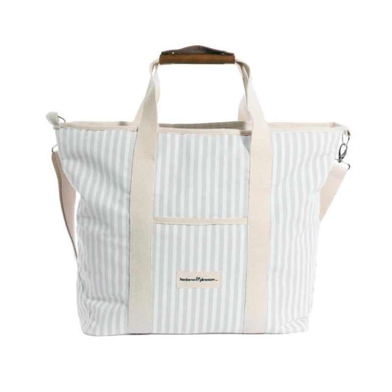 Business & Pleasure Co The Cooler Tote - Laurens Sage Stripe