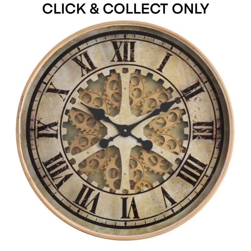 Cog Wall Clock Ragnar Gold 60cm Wall Clock