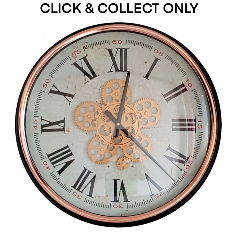 Cog Wall Clock Round Domonique 53cm - Bronze