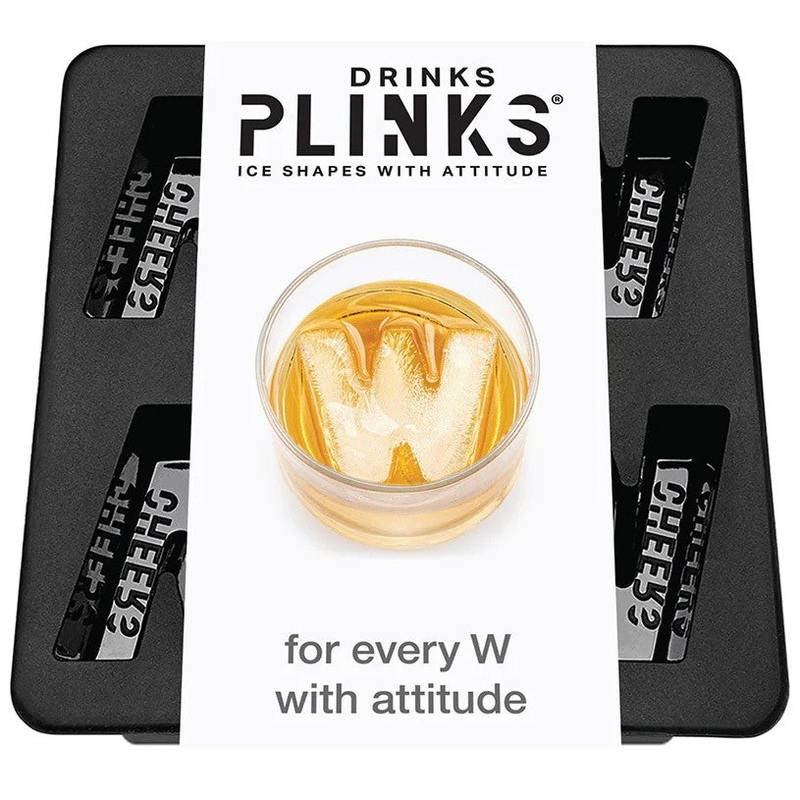 Drinks Plinks Silicone Ice Tray - Letter W