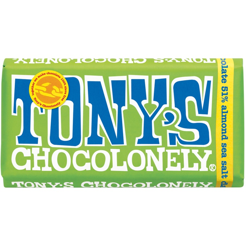 Tony's Chocolonely 180g - Dark Almond Sea Salt