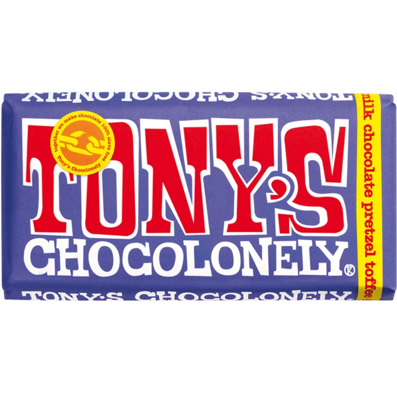 Tony's Chocolonely 180g - Dark Milk Pretzel Toffee