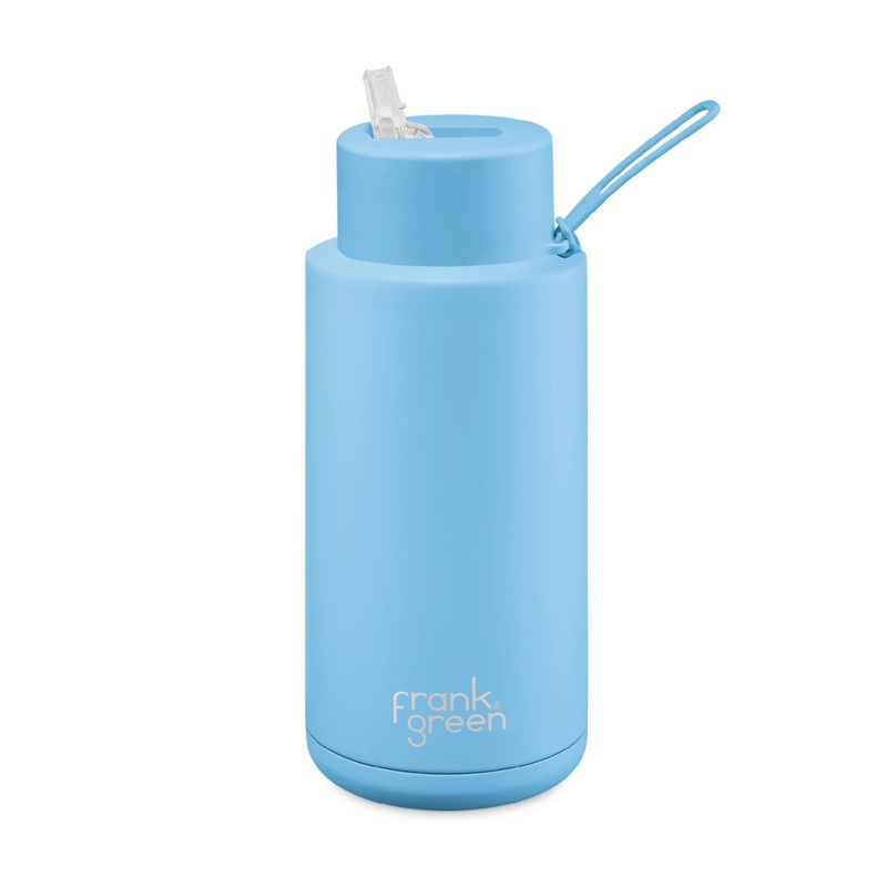 Frank Green Ceramic Reusable Bottle 34oz / 1000ml - Sky Blue
