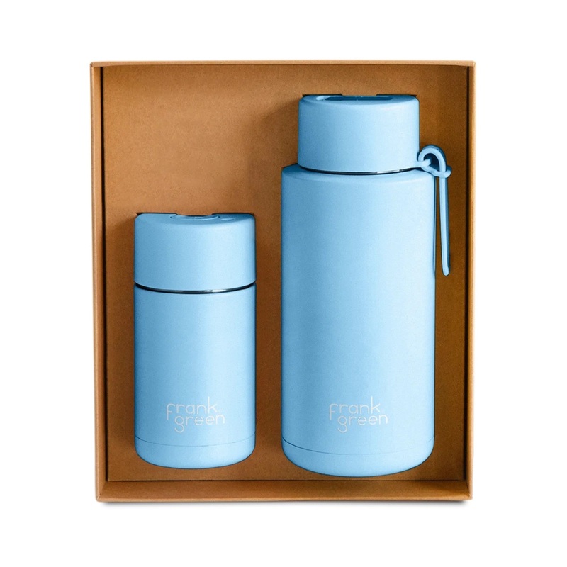 Frank Green The Essentials Gift Set 12oz + 34oz - Sky Blue