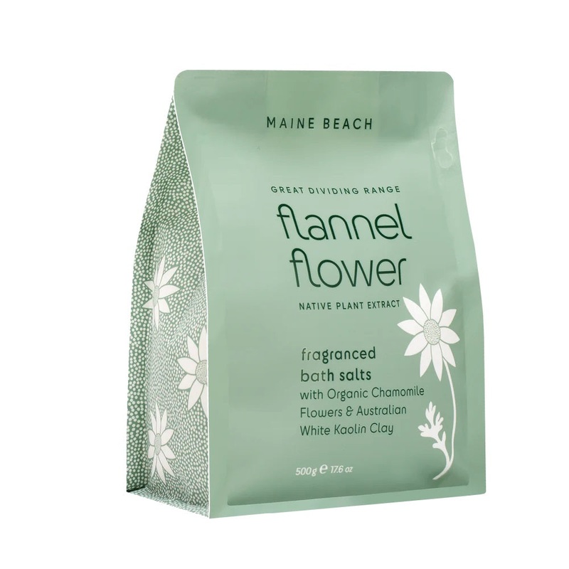 Maine Beach Flannel Flower - Bath Salts Pouch 500g