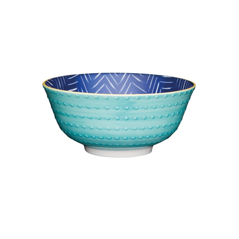 Mikasa Does it All Bowl 15.7cm - Blue Chevron & Spotty