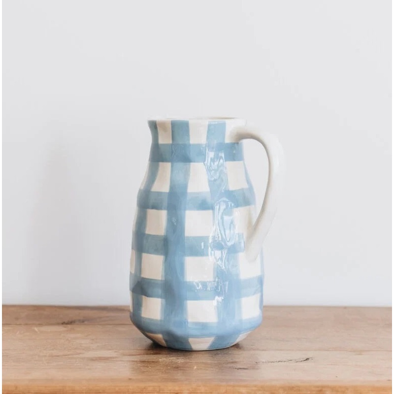 Noss & Co Large Jug - Cornflower Blue Gingham
