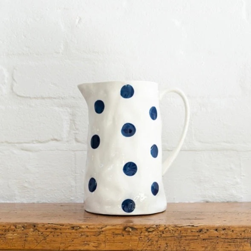 Noss & Co Medium Jug - Navy Spot