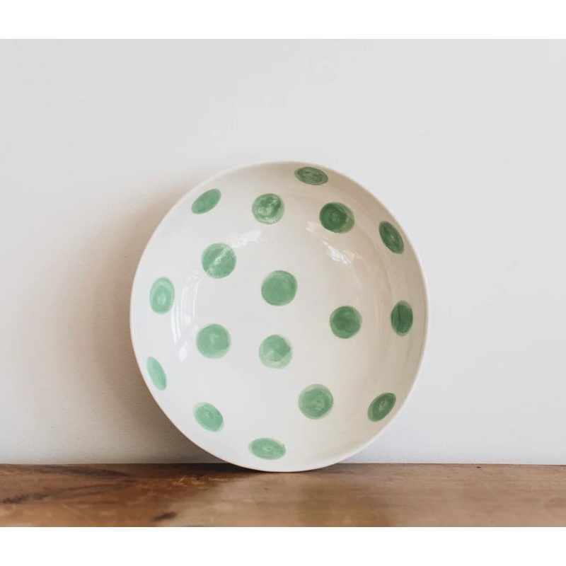 Noss & Co Salad Bowl - Mint Green Spot