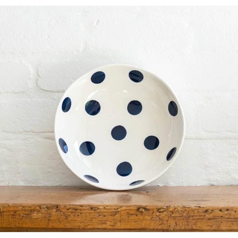 Noss & Co Salad Bowl - Navy Spot