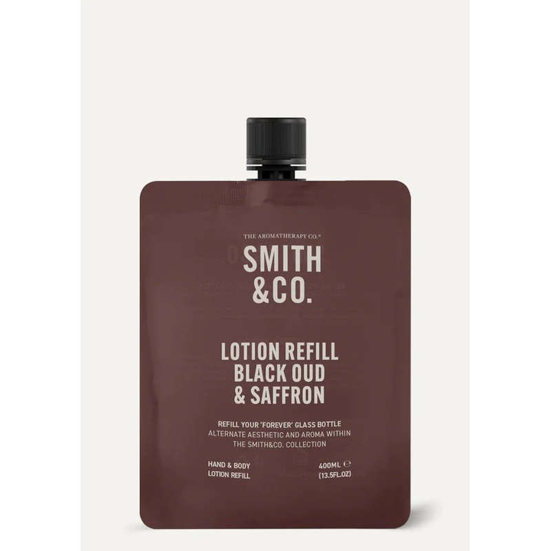 Smith & Co Hand Body Lotion Refill 400ml - Black Oud & Saffron