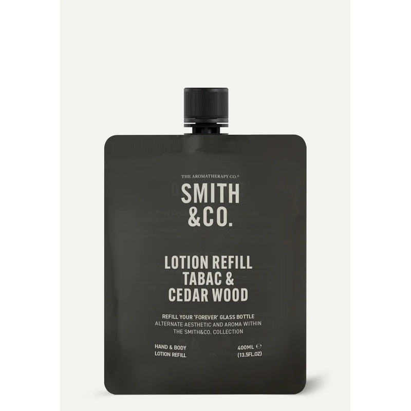 Smith & Co Hand Body Lotion Refill 400ml - Tabac & Cedarwood