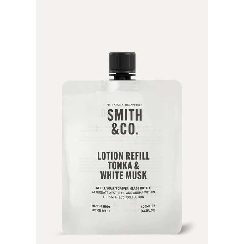 Smith & Co Hand Body Lotion Refill 400ml - Tonka & White Musk