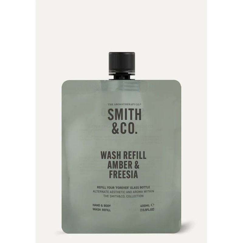 Smith & Co Hand Body Wash Refill 400ml - Amber & Freesia