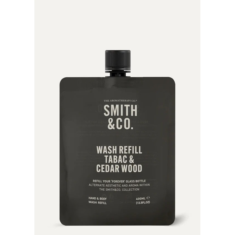 Smith & Co Hand Body Wash Refill 400ml - Tabac & Cedarwood