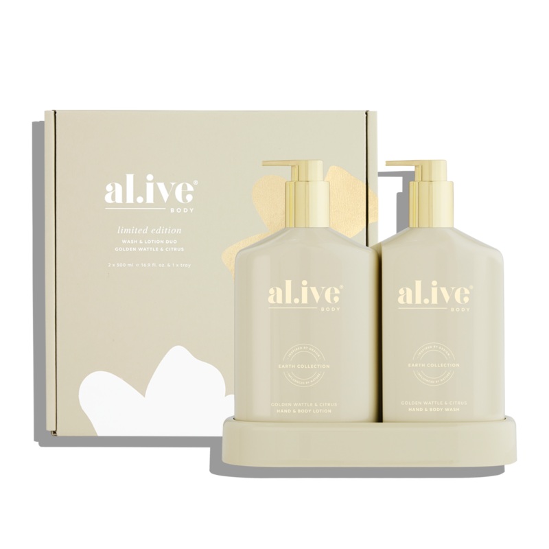 al.ive a Season to Sparkle - Hand & Body Duo Set - Golden Wattle & Citrus