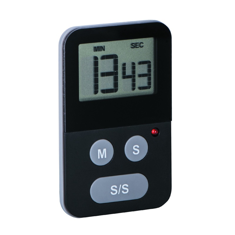 Avanti Digital Slim Timer with Flashing Light - Black