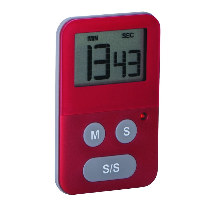 Avanti Digital Slim Timer with Flashing Light - Red