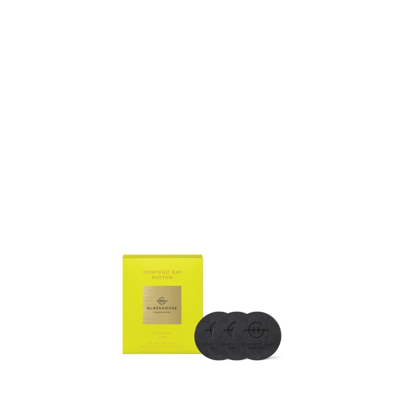 Glasshouse Car Diffuser Replacement 3 Pack - Montego Bay Rhythm