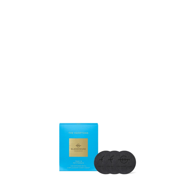 Glasshouse Car Diffuser Replacement 3 Pack - The Hamptons