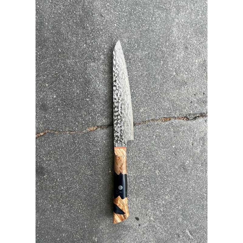 Koi Utility Knife Hammered - Black Handle