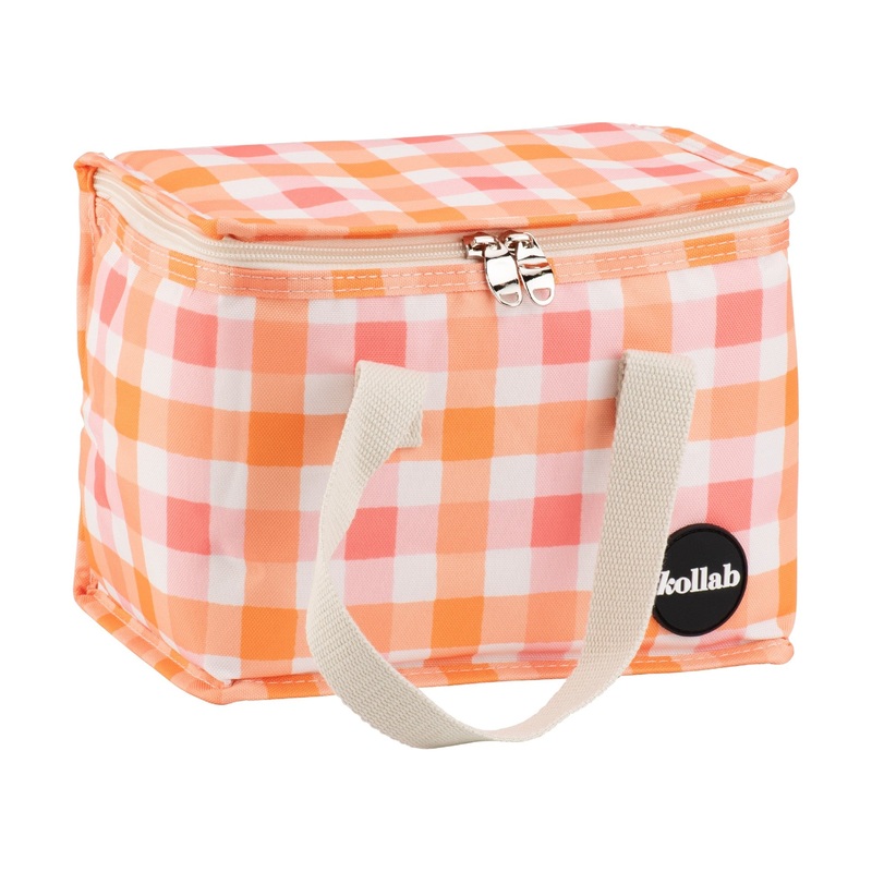Kollab Lunch Box Insulated - Watermelon Peach Check