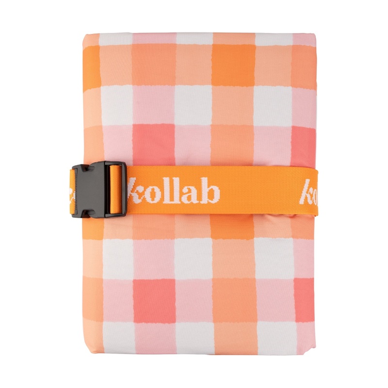Kollab Picnic Mat - Watermelon Peach Check