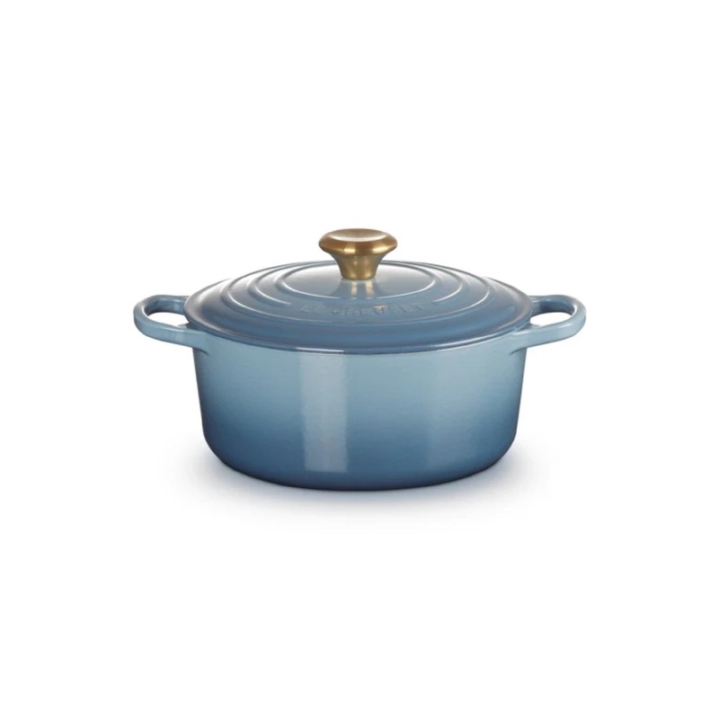Le Creuset Signature Round Casserole 24cm - Chambray Gold