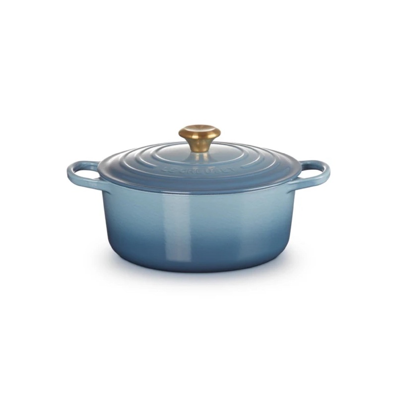 Le Creuset Signature Round Casserole 26cm - Chambray Gold